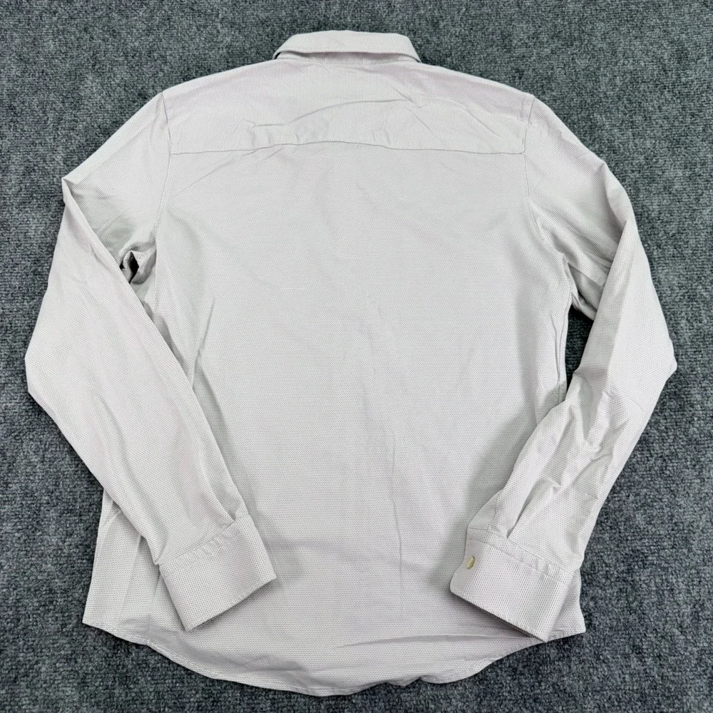 Rhone Shirt Mens Small Micro Print Commuter Performance Stretch Button Up